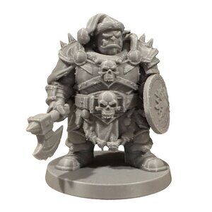 Holiday Orc Warrior – 100mm Fantasy Display Figure – Unpainted FDM Model